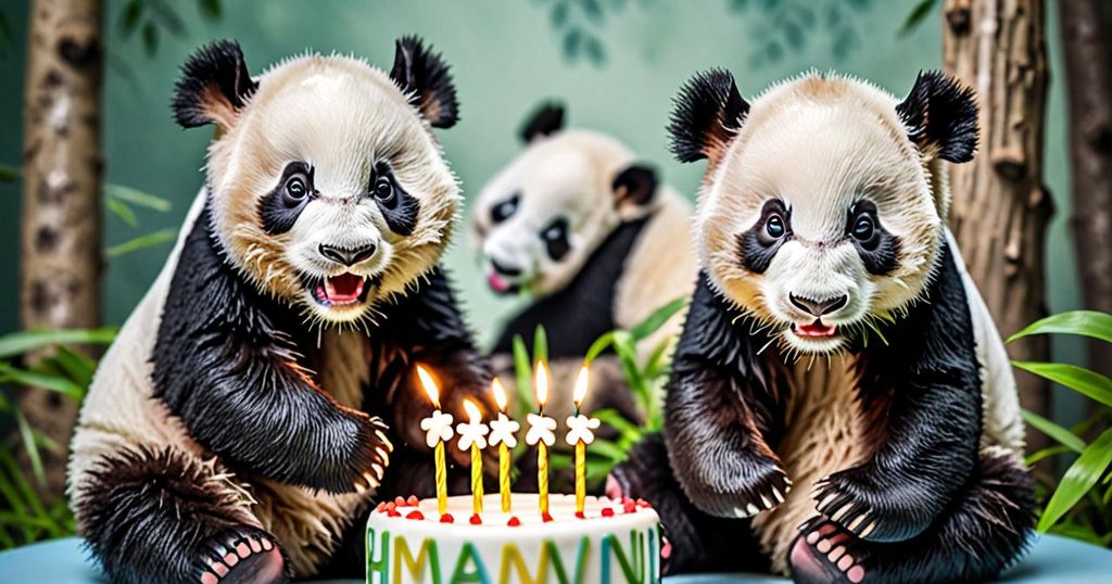 South Korea’s Darling Giant Panda Twin Cubs Ring in Their First Birthday